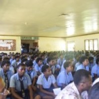 Students of Namosi Secondary School during the launch of the 2016 Student Diary