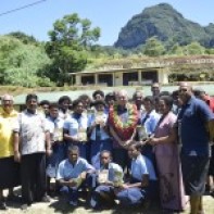 Teachers and Students of Namosi Secondary School with Governor Whiteside