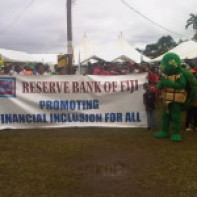 Vuli leading the march through the streets of Suva