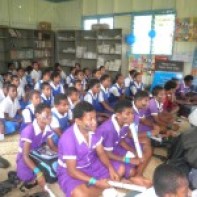 Students listening to ANZ in Koro