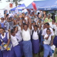 Students of Koro Island after a presentation by PFIP