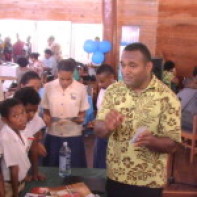 Students of Levuka seeking information at the Expo