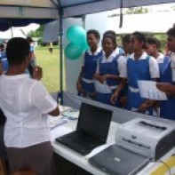 Students get TIN from FRCA staff in Koro