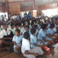 Levuka Students listening to a presentation