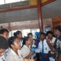 RBF answering questions from Students at Levuka